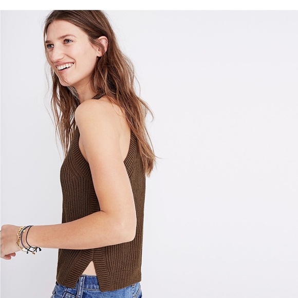 Madewell Valley Sweater Tank olive green size XXS - Picture 2 of 11